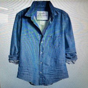 Frank & Eileen Barry Women's  Vintage Stonewashed Indigo, Famous Denim Shirt